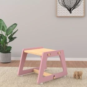 X & Y - Charcoal Chikku Stool-Pink