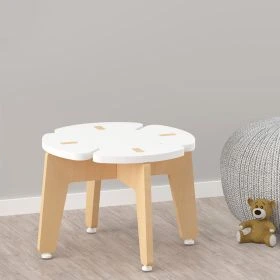 X & Y - White Grape Stool-White