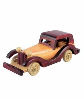 Desi Karigar Hand carved Wooden Jeep Toy - Brown