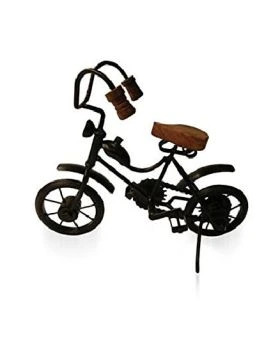 Desi Karigar Wooden & Iron Cycle - Black & Brown (Miniature)