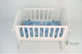 Arcedo-Amber 2 in 1 Wooden Baby Swing-White