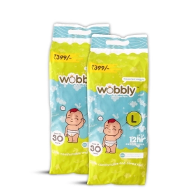 Wobbly Baby Diaper Pants (L) - 60 count