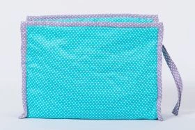 Blooming Buds-Toiletry Kit - Green & Purple Dots
