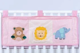 Blooming Buds-3 Pocket Cot Organizer - Jungle Friends