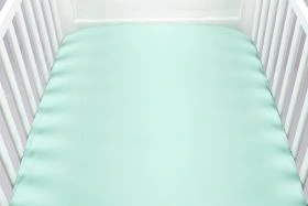 Blooming Buds-Fitted Crib/ Cot Sheet - Green Solid