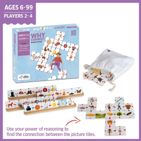 Chalk and Chuckles Why Connect Game- Picture Connection, Critical Thinking, Logical Reasoning, Word Game 