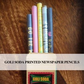 GOLI SODA Upcycled Multicolor Newspaper Pencils (Pack of 5) 