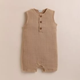 Cot and Candy-Muslin Half Romper