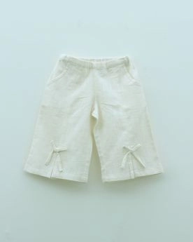 Earthytweens-Daisy White Bow Pants