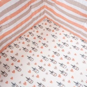 TINY SNOOZE-Organic Fitted Cot Sheet- Unicorn