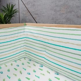 TINY SNOOZE-Organic Cot Bumper- Green