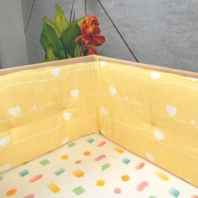 TINY SNOOZE-Organic Cot Bumper- Yellow