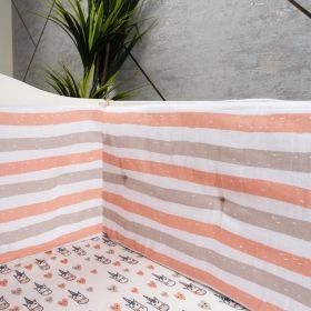 TINY SNOOZE-Organic Cot Bumper- Pink