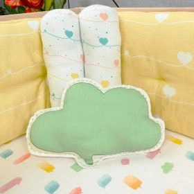 TINY SNOOZE-Organic Throw Cushion- Speech Bubble