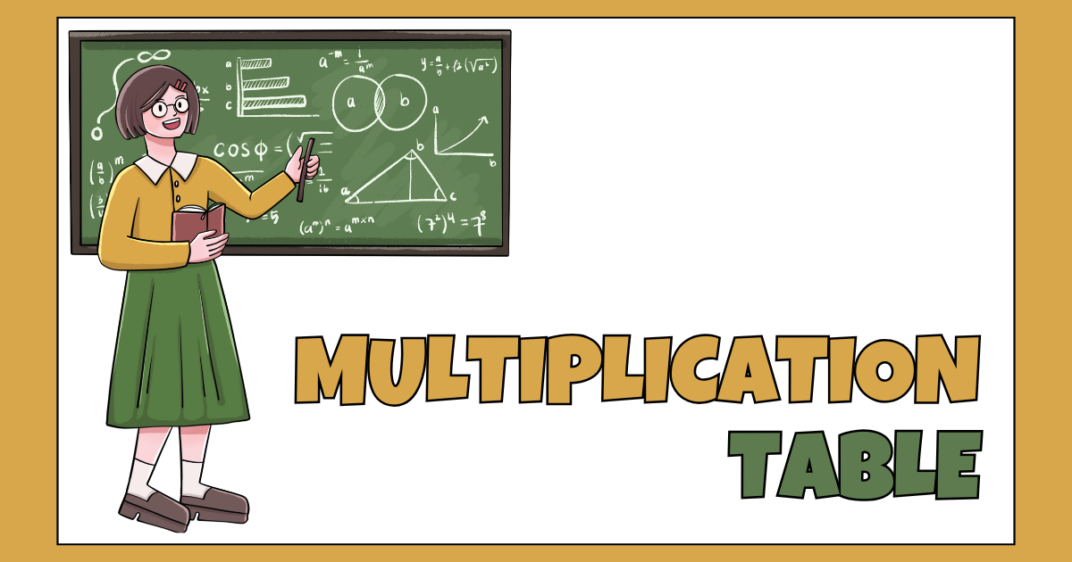 multilplication table, 1 to 20 table