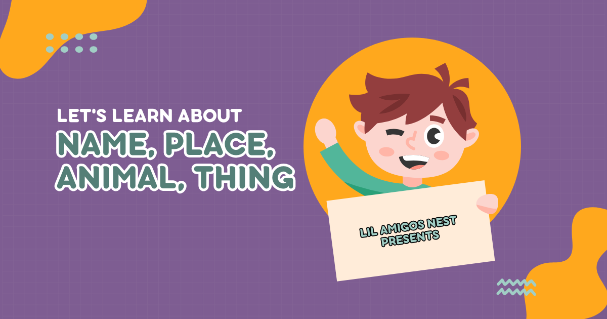 name place animal thing, kids activities, games for kids