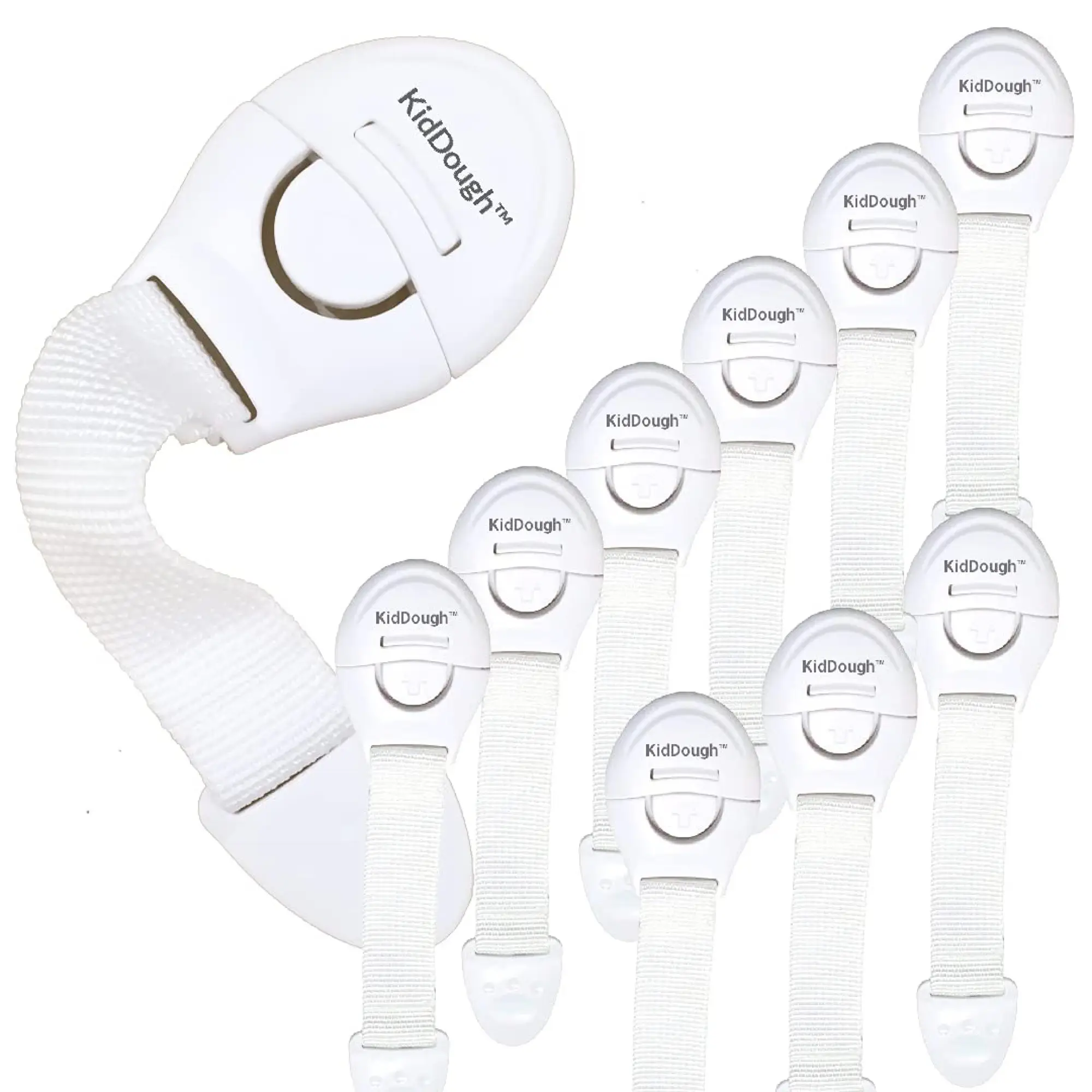 Furniture Safety Locks for Kids - Pack of 10, White
