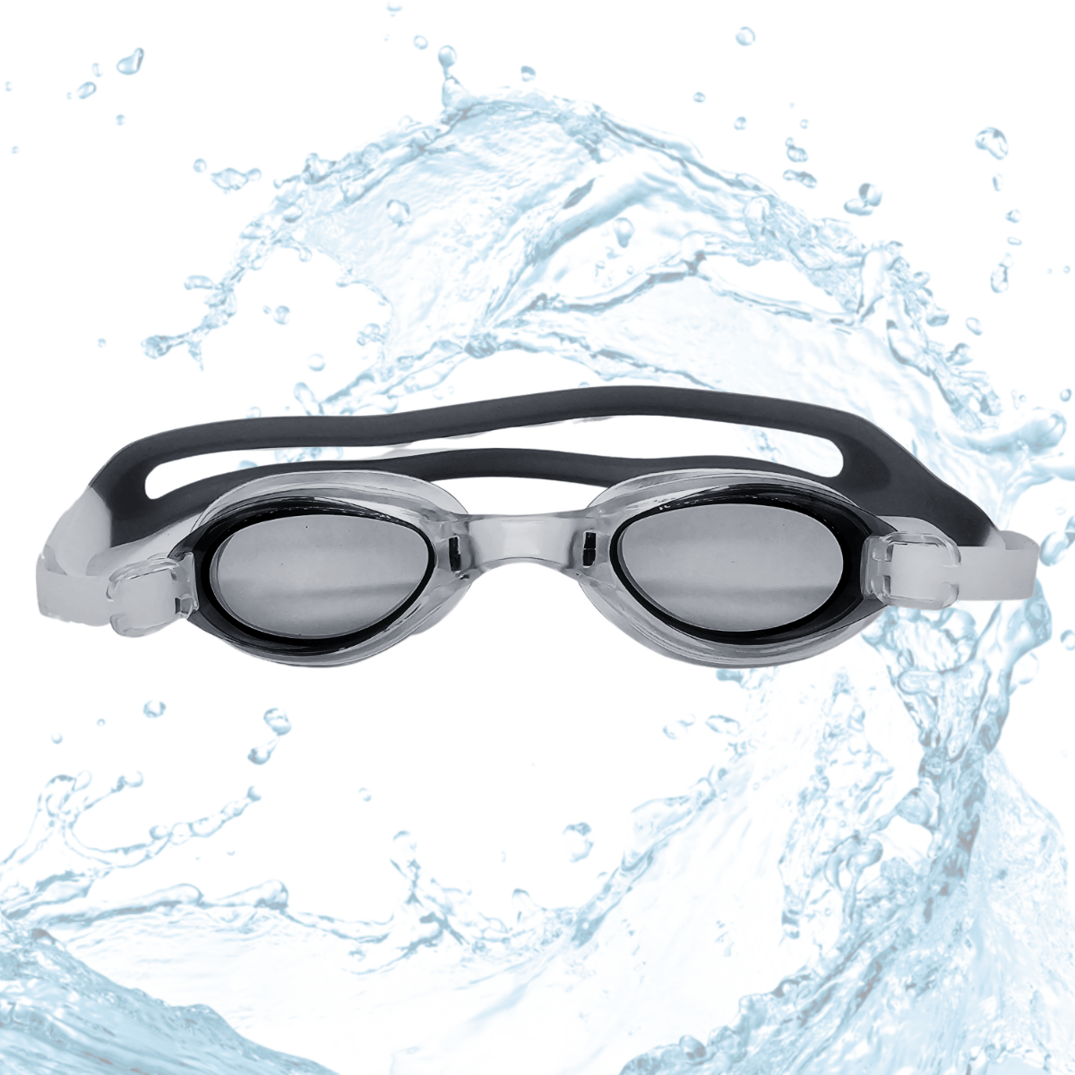 Swimming Goggles Kids Size with Anti Fog UV Protection Glasses - Kiddos, Black