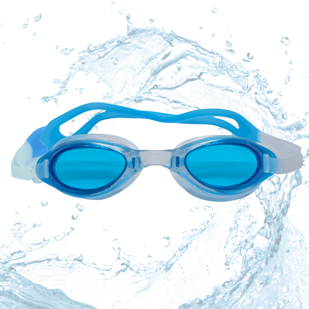 Swimming Goggles Kids Size with Anti Fog UV Protection Glasses - Kiddos, Light Blue