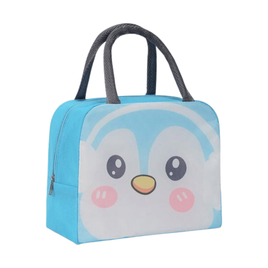 Insulated Lunch Box Bag with Aluminium Foil Insulation - Blue Colour, Penguin Design