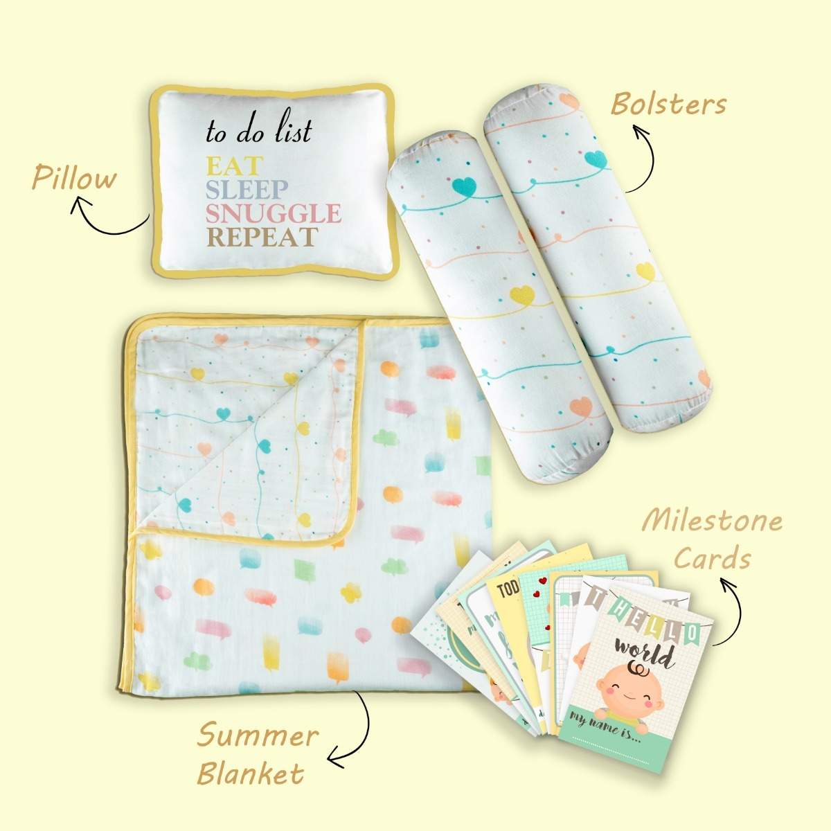 Mini Cot Bedding Set ‚ÄìLost in Thoughts