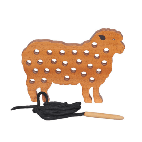 Wooden Sheep Lacing Toy