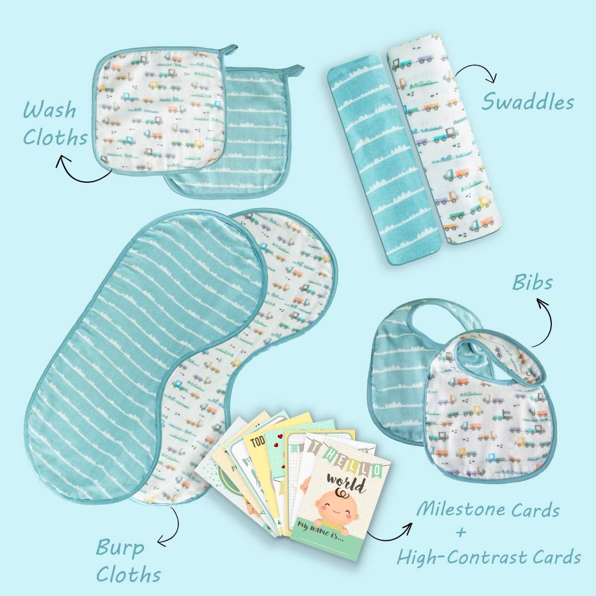 Newborn Essentials Gift Set- Traffic Jam
