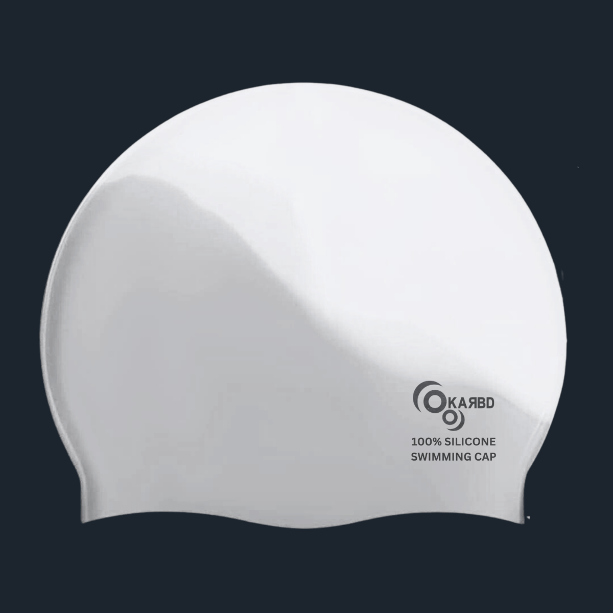 Silicone Swimming Cap Unisex Universal Size Swimming Pool Head Cap for Children Kids Adults Men Women Boys Girls of All Years Age - Multicolour White Silver