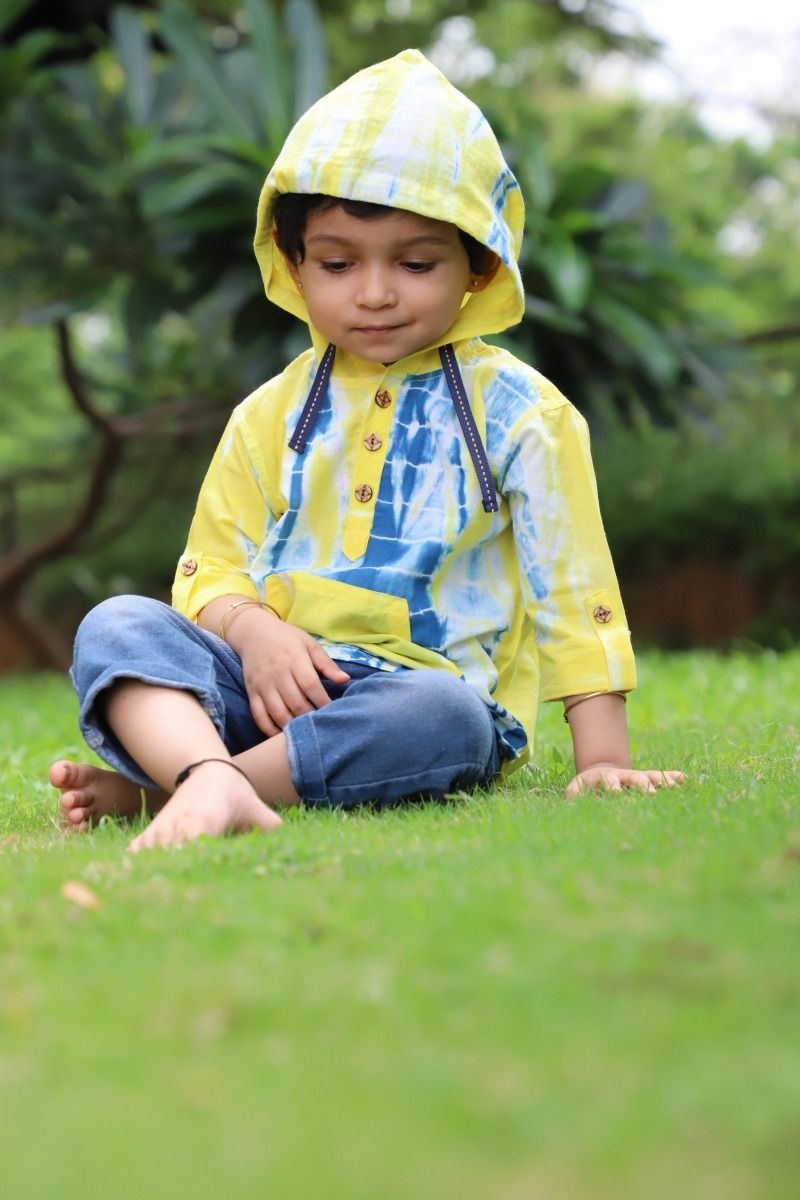 Hoodie Shirt - Shibori Cotton