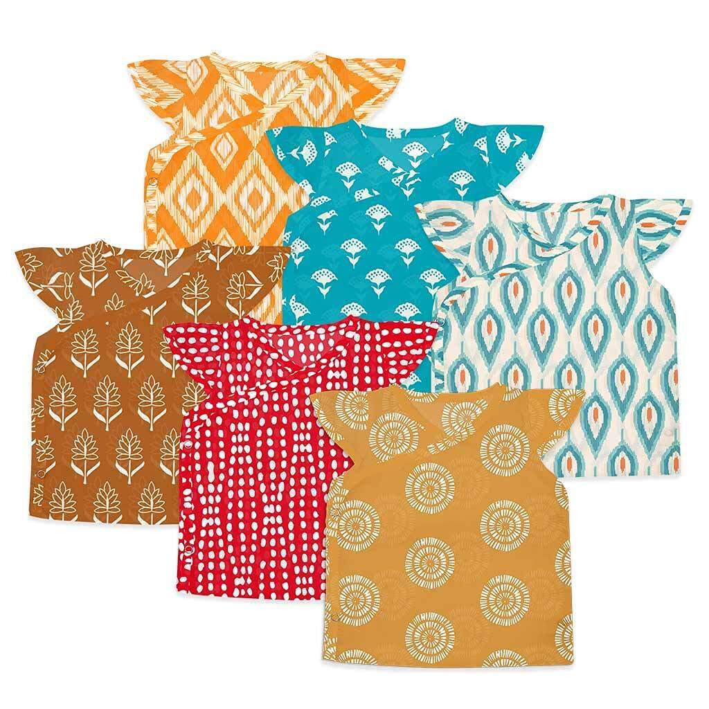 Pack of 6 100% Soft Cotton Mul Mul for Newborn babies