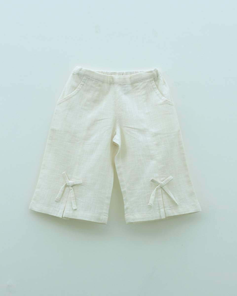 Daisy White Bow Pants