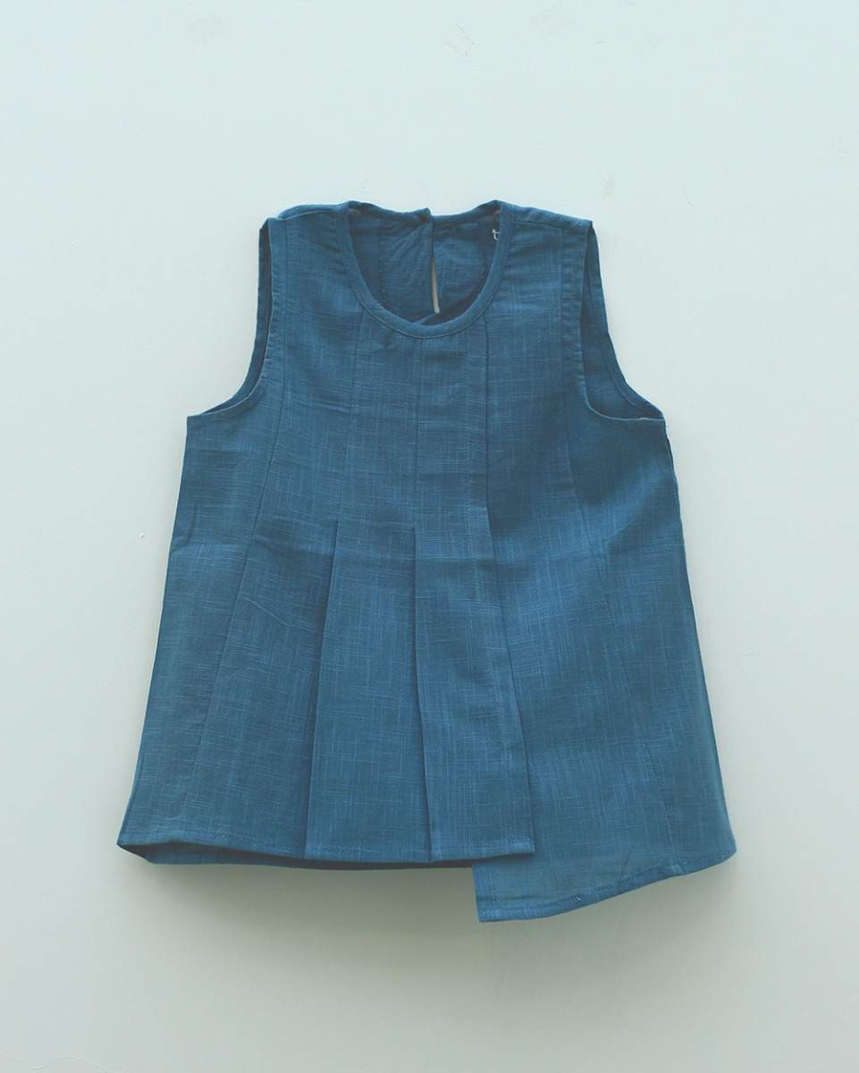 Berry Blue Asymmetrical Top