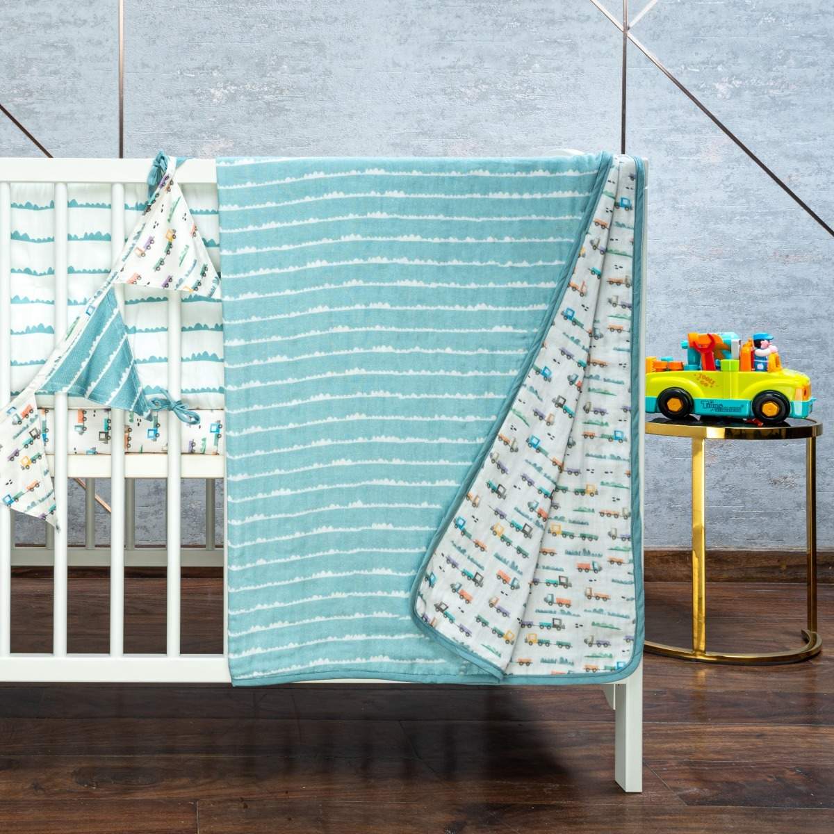 Organic Summer Blanket- Traffic Jam