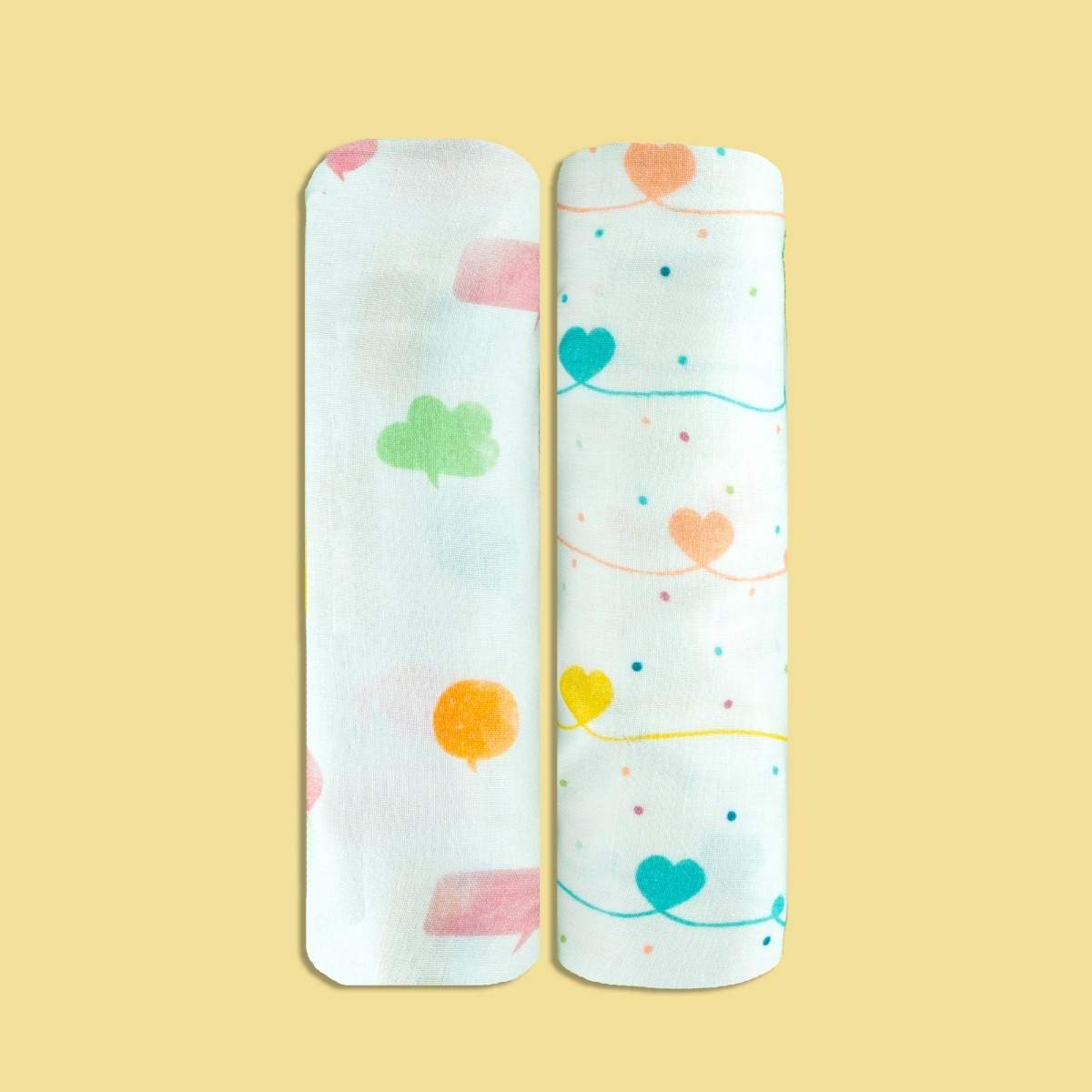 Organic Muslin Swaddles (Set of 2)- Lost in Thoughts