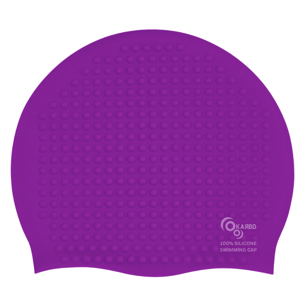 Bubble Drop Design Hair Protection Silicone Swimming Cap Universal Size - Purple