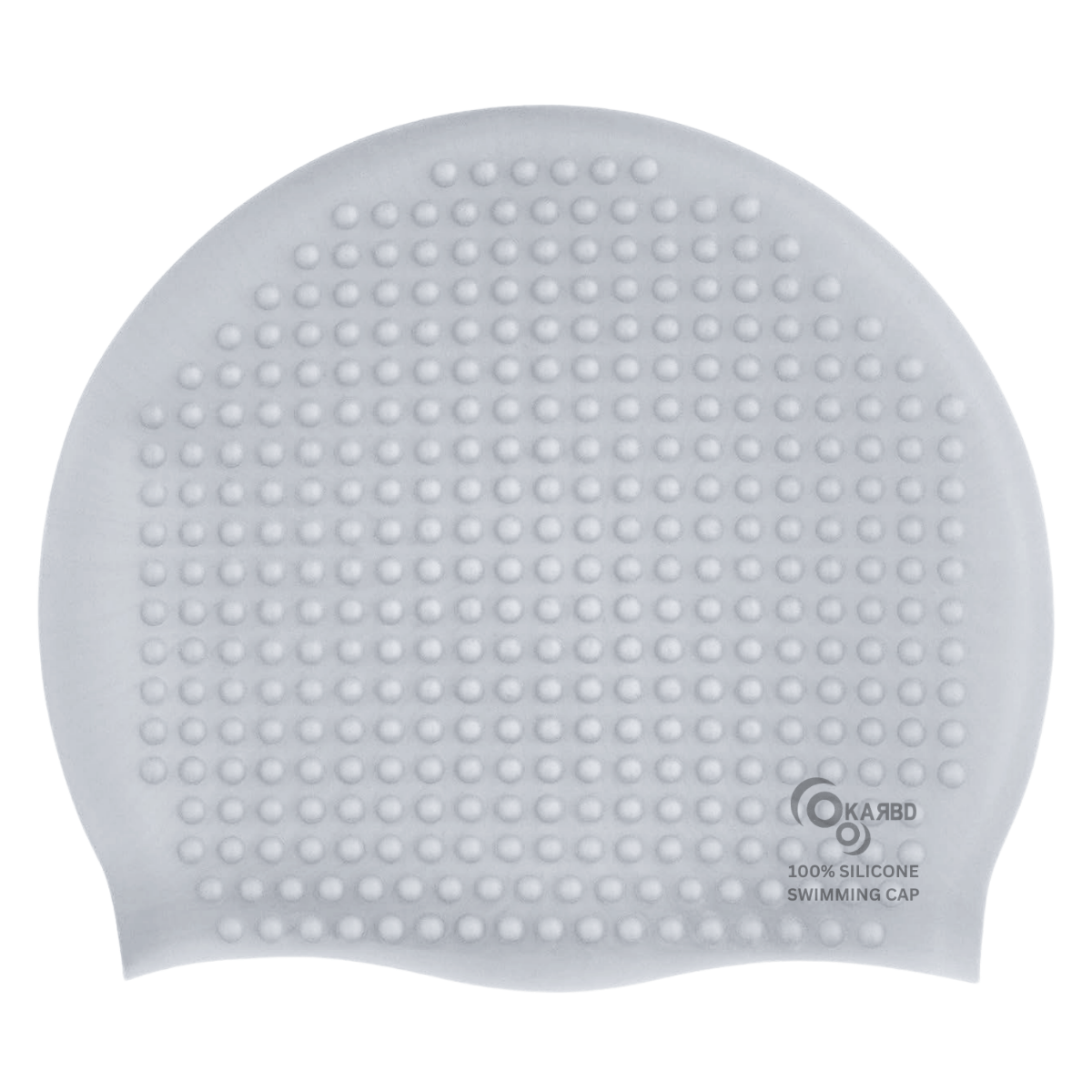 Bubble Drop Design Hair Protection Silicone Swimming Cap Universal Size - Grey