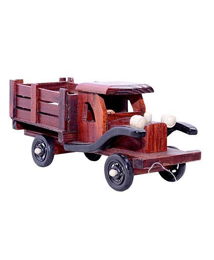 Vintage Wooden Truck Showpiece - Brown