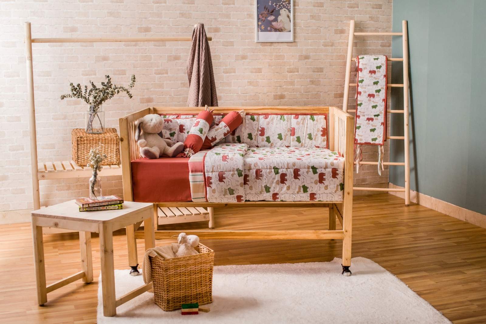 COT BUMPER SET- RED JUMBO