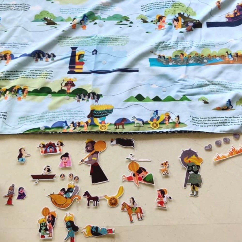 Tall & Tiny! A combo that brings together our biggest & smallest products! - Ramayan Mat & Activity Book