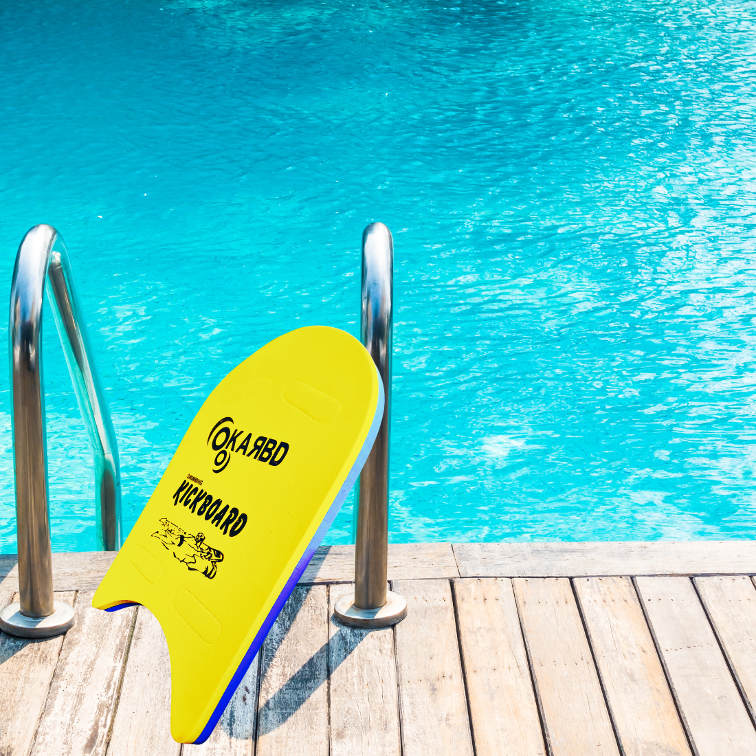 4 Cut Swimming Kickboard Floating Board for Swimming Training Aid Exercise Equipment Pool Swim Safe Trainer Lessons Kickboards for Adults Children Kids with 4 Holes Dual Color Yellow Blue