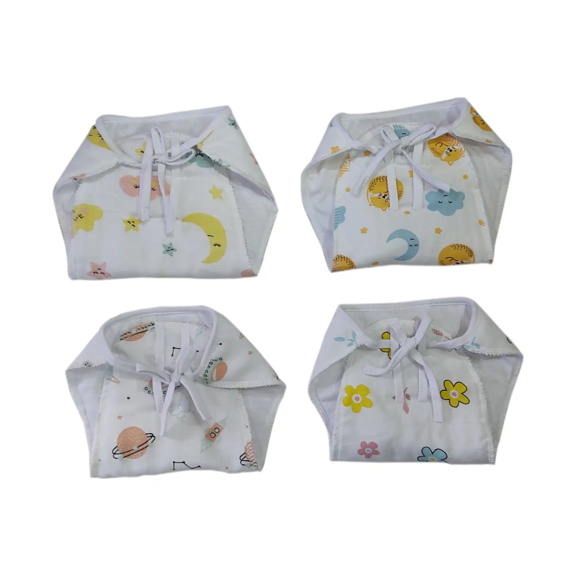 Muslin Cloth Nappy Set of 4 Large - 673 L Combo P20