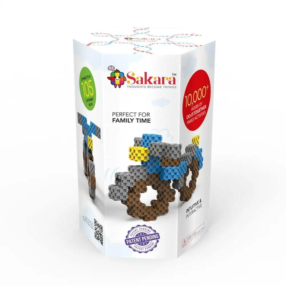 Patent Applied Bike Theme 3D Building Blocks – 52 Pcs Encourages Fine Motor Skills and Problem-Solving