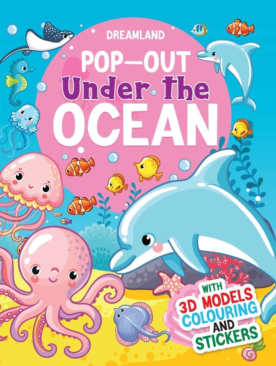 Pop-Out Under the Ocean- With 3D Models Colouring Stickers