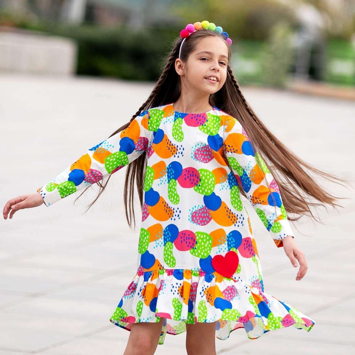 Marshmallow	-Field of Dreams Dress-Multi-Coloured Cactus