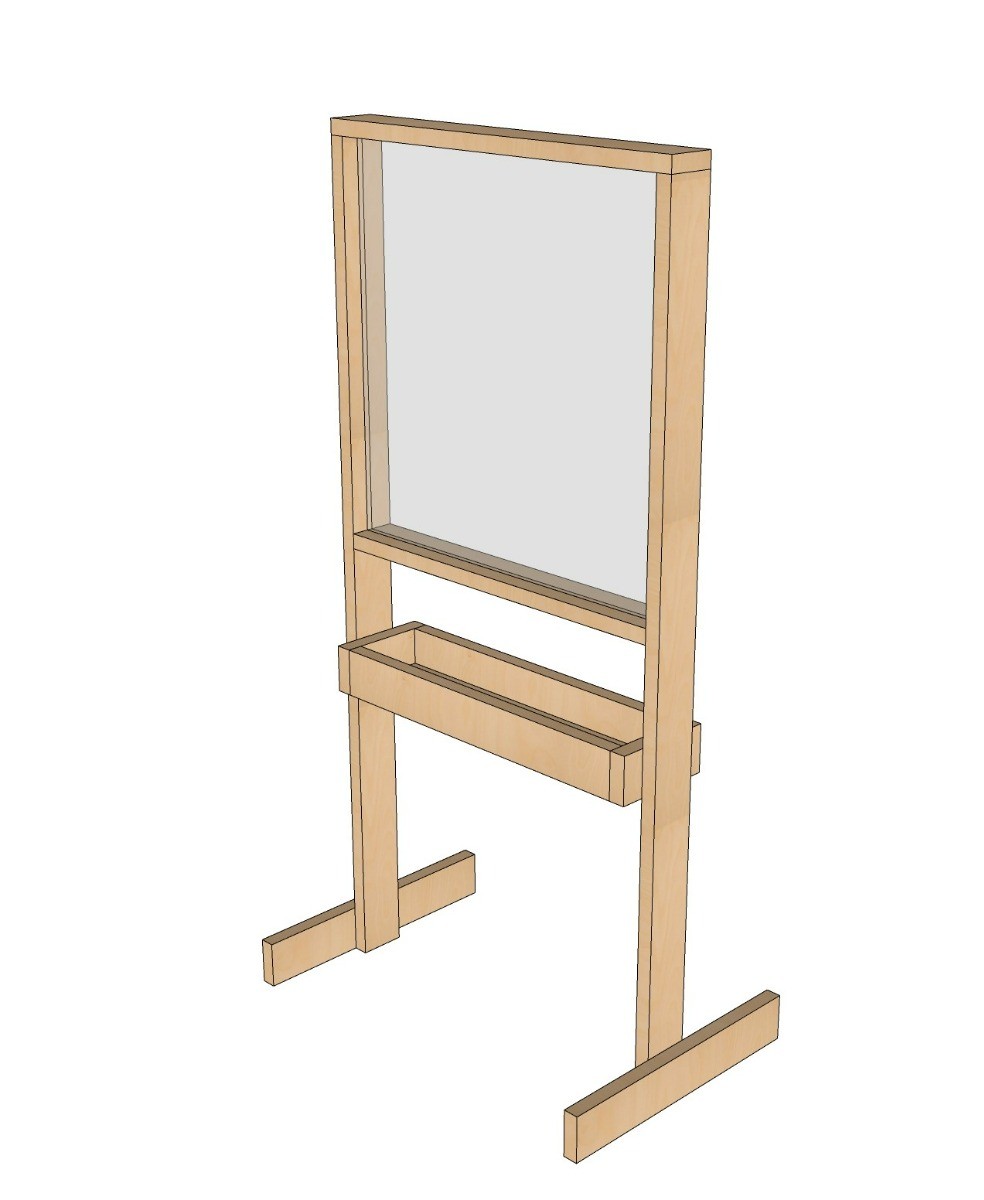 Acrylic Easel Board- 17 X 15.5 X 30 Inch(L X W X H)