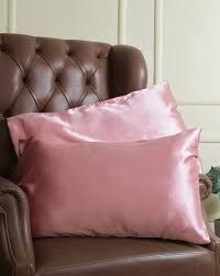 A Tiny Moppet-Satin Pillow Covers(Soft Pink) - Count 2 with 3 Free Scrunchies (Random colours) - ATM-0061