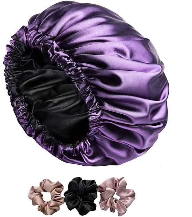 A Tiny Moppet-Satin Bonnets - Count 1 with free scrunchies( Random Colours) - ATM-0067