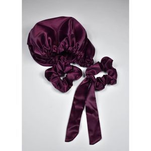 A Tiny Moppet-Satin Bonnet and Scrunchies combo - ATM-0086