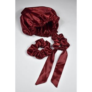 A Tiny Moppet-Satin Bonnet and Scrunchies combo - ATM-0087