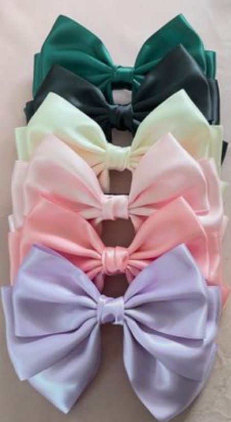 A Tiny Moppet-Satin Bow Barrette | Count 6 - ATM-0091